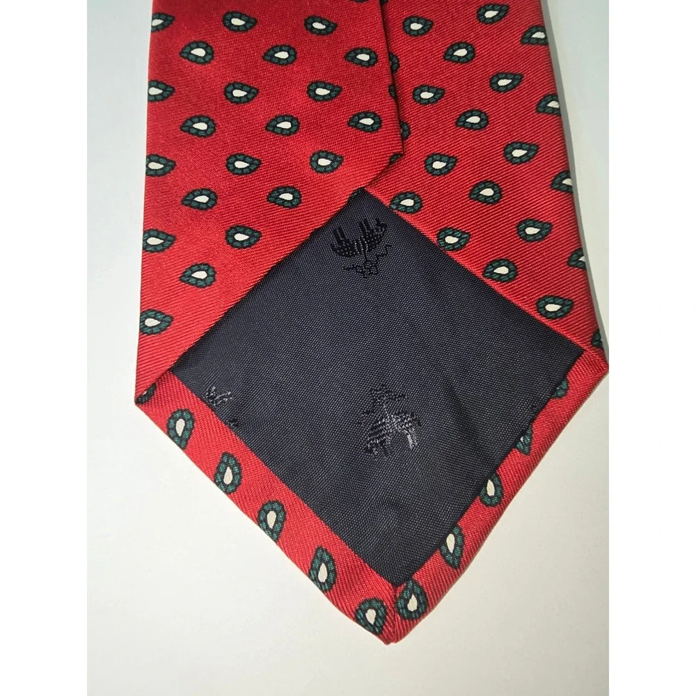 Brooks Brothers Makers Tie Mens OS‎ Navy Red Silk Geometric Teardrop 2 Pack Lot